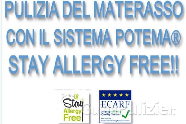 Pulizia Matressi con Sistema POTEMA "Stay Allergy Free"