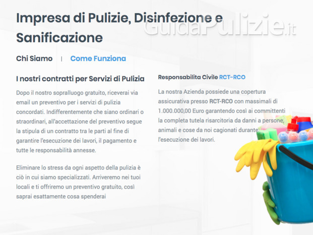 Impresa di Pulizie, Disinfezione e Sanificazione