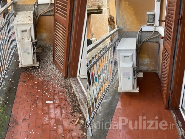 Sanificazione guano balcone