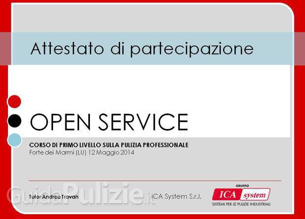 attestato open service